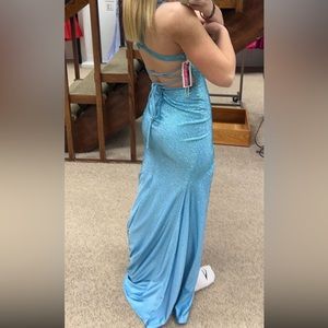 Ellie Wilde light blue prom dress